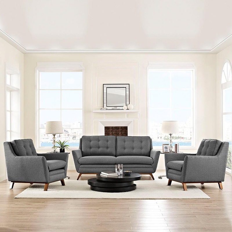 Modway Beguile 3 Piece Upholstered Fabric Living Room Set - EEI-2141 - EEI-2141