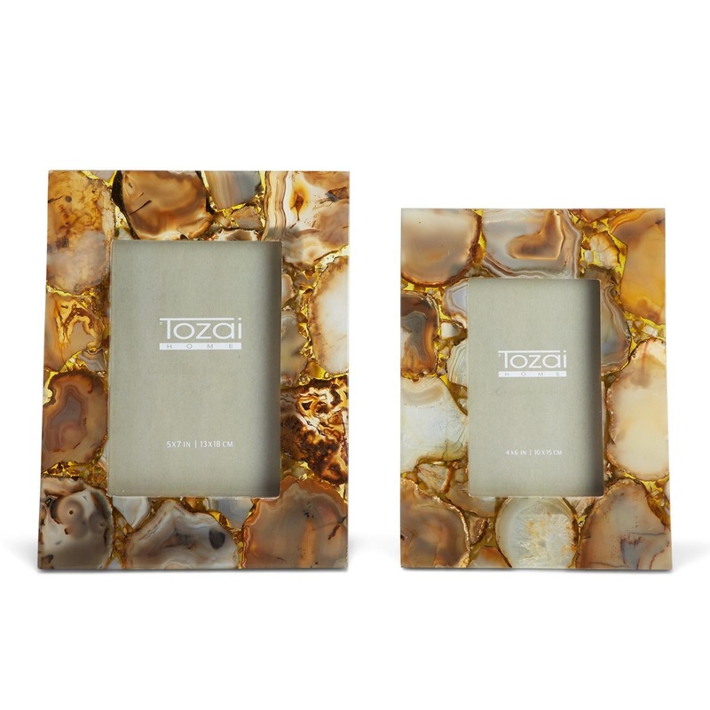 Amber Agate Photo Frame Incl 2 Sizes Set Of 4 By Tozai Home