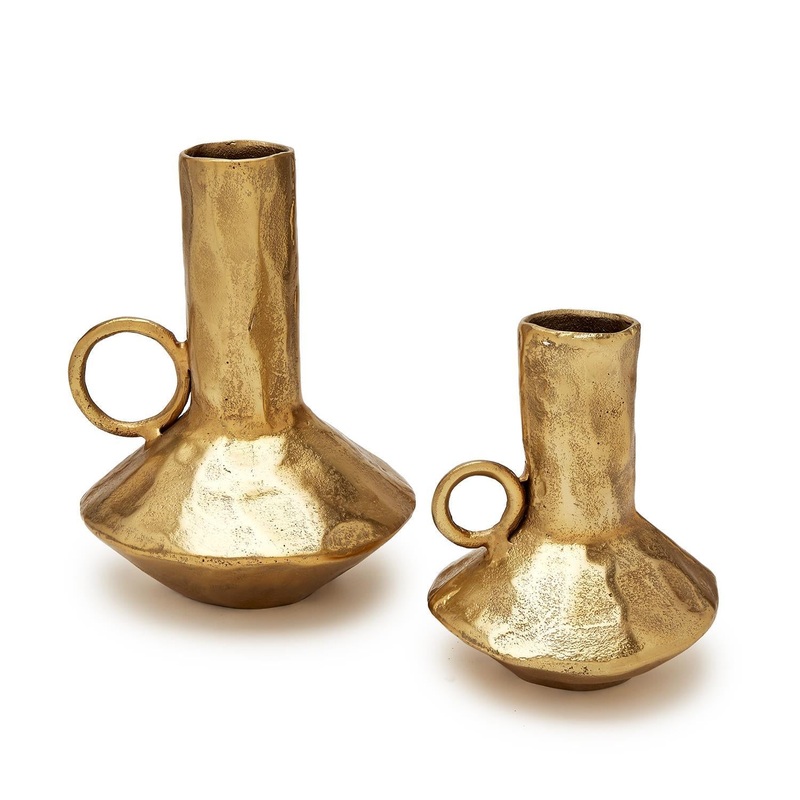 Golden Bucchero Style Handled Vessel Set Of 4 By Tozai Home
