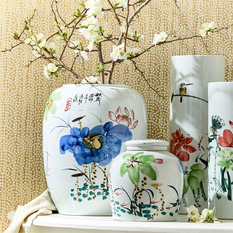 Japanese Flower Blossoms Vase By Tozai Home