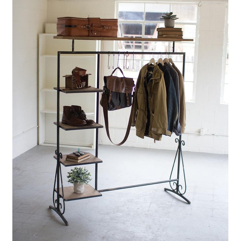 Kalalou Wood And Metal Display Unit