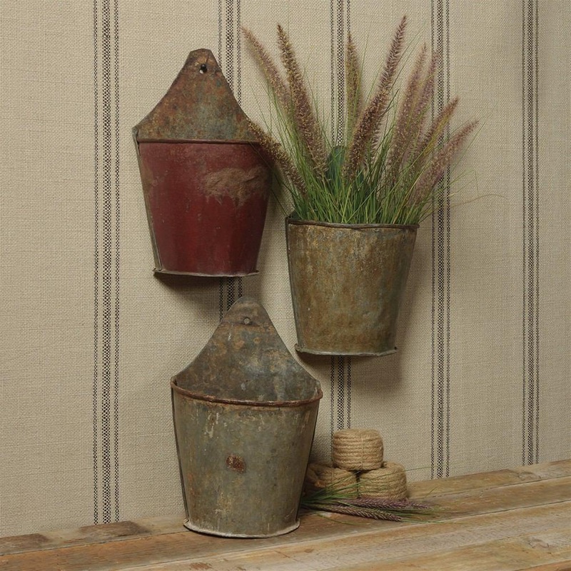 Wall Mounted Half Bucket - Set Of 2 By HomArt