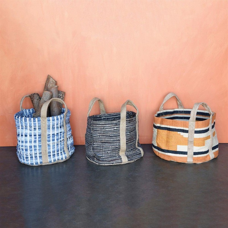 Woven Storage Denim Basket By HomArt
